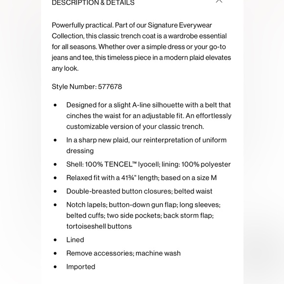 Club Monaco Plaid Everywhere Trench Coat - Picture 7 of 7